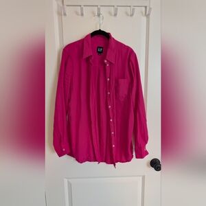 Gap Linen Blend Button Down